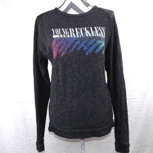 Young & Reckless Los Angeles Crewneck Long Sleeve Sweater Size Medium Pull Over
